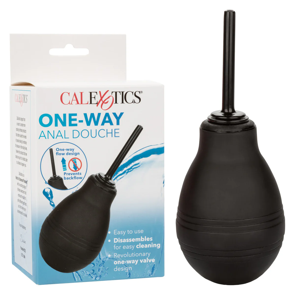 CaleXOtics One Way Anal Douche - Black