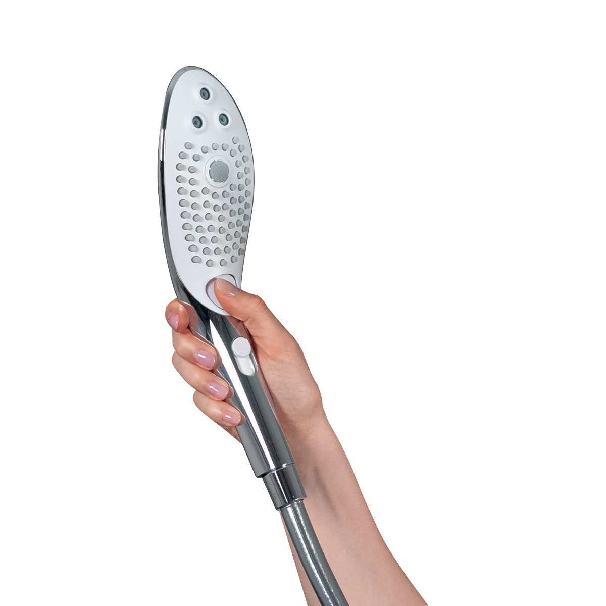 Womanizer® - Wave - Combined Shower Head & Water Massage Clitoral Stimulator - Chrome