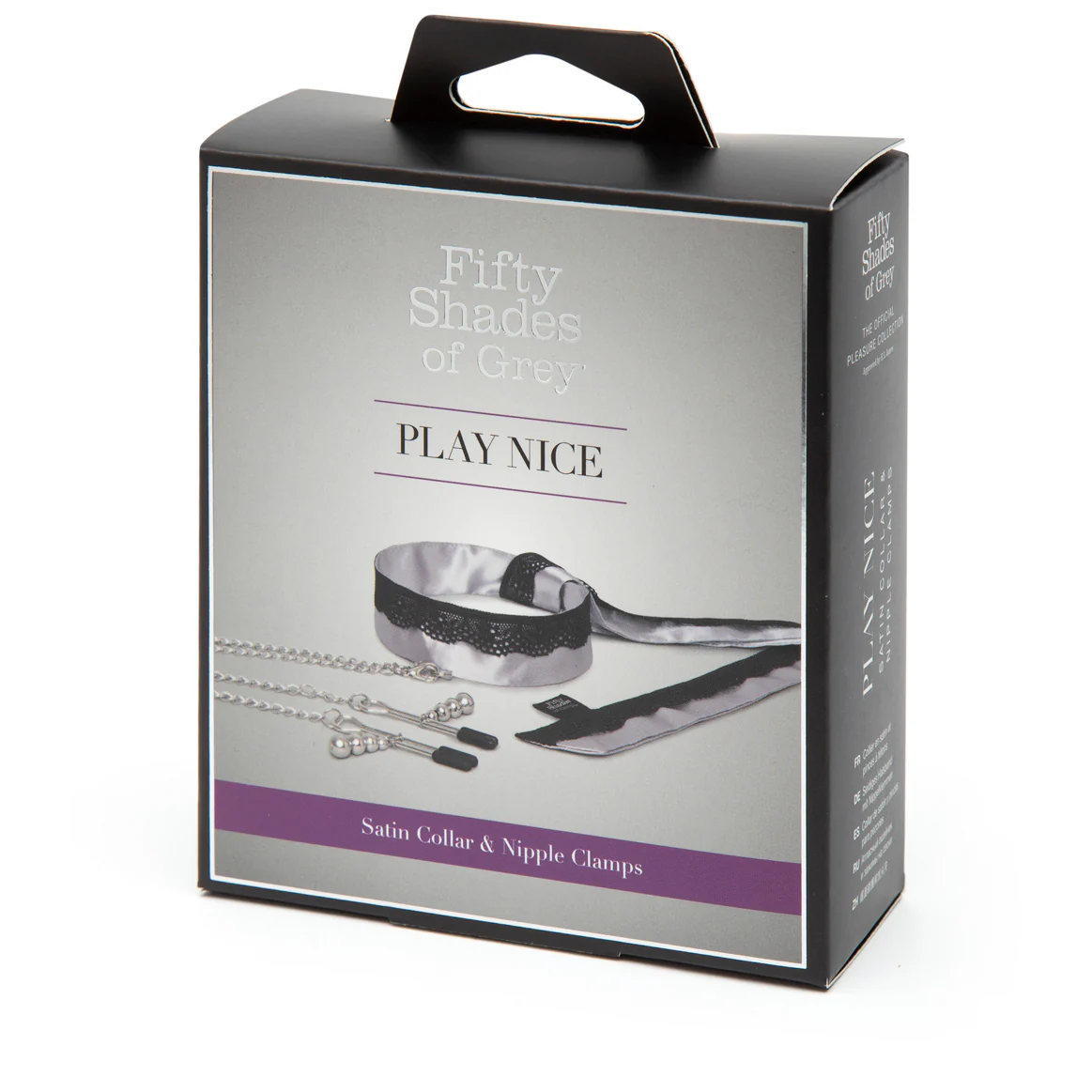 Fifty Shades of Grey® Play Nice Satin & Lace Collar & Nipple Clamps