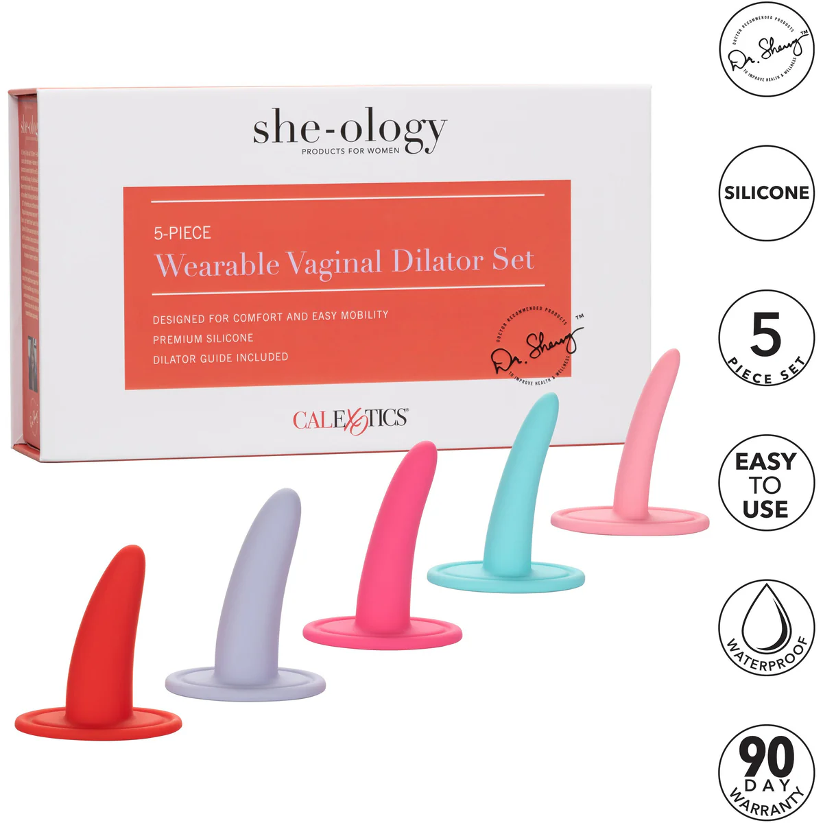 CalExotics She-Ology – Wearable Dilator Set – 5 Piece – Multicolour
