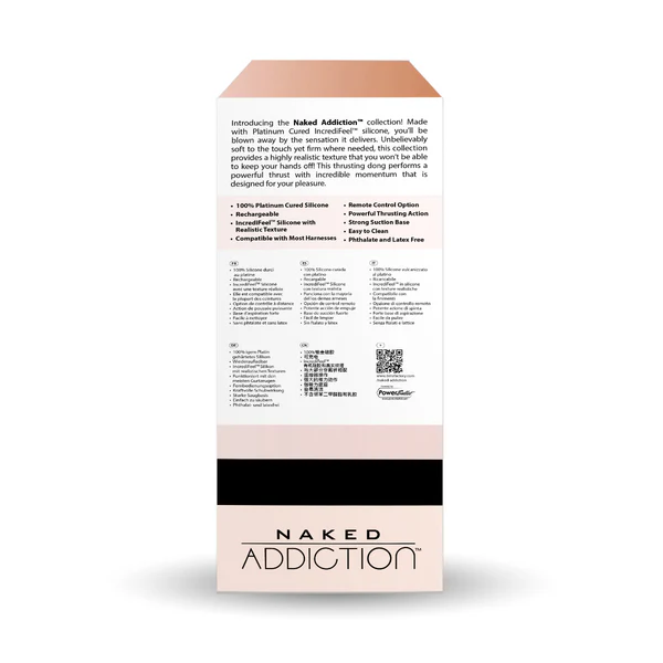 Naked Addiction 9” Thrusting Dildo with Remote - Vanilla - 88225
