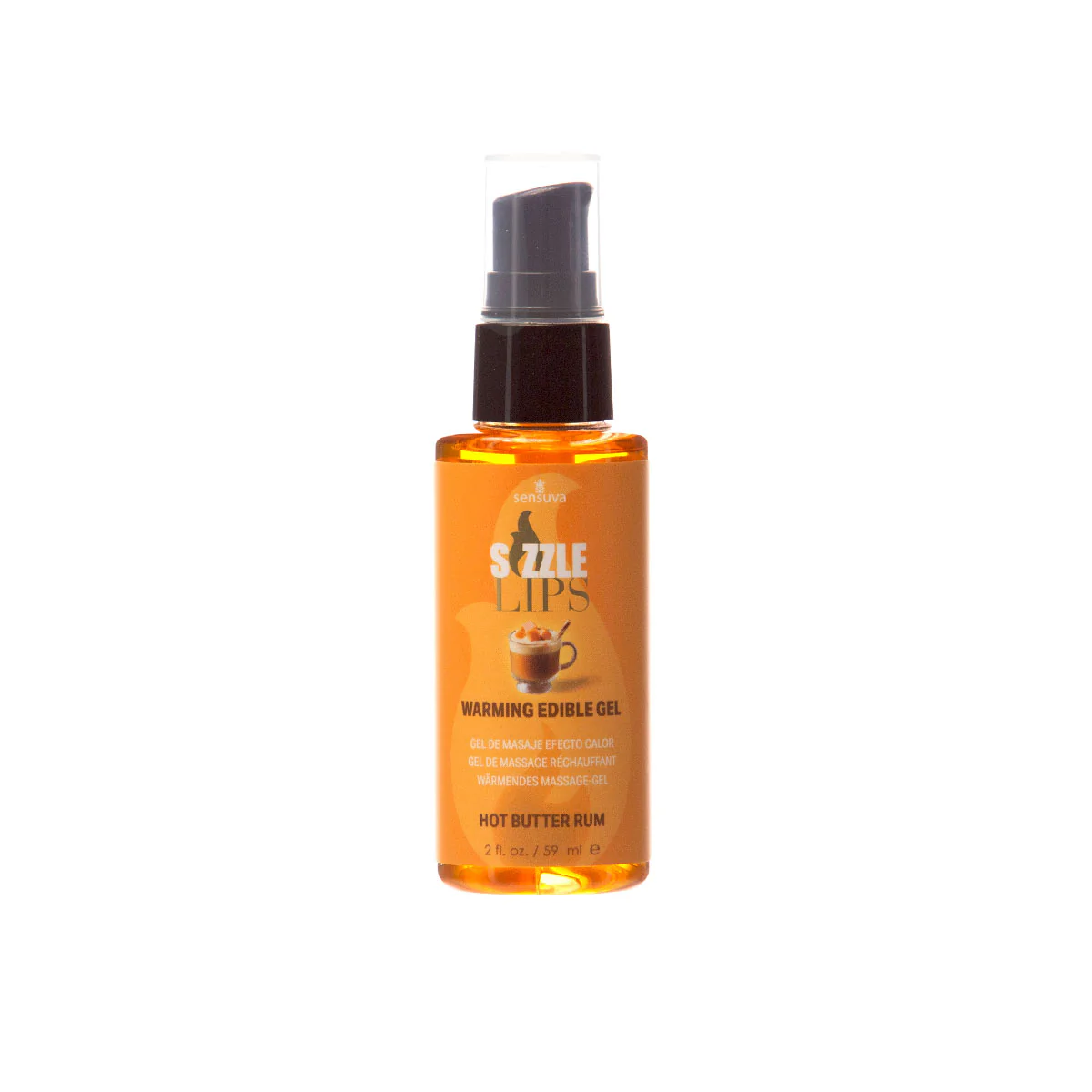 Sensuva Sizzle Lips Warming Gel Hot Butter Rum 2 oz.