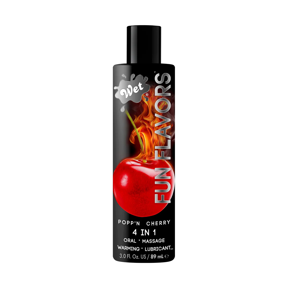 Wet Fun Flavours Lubricant - 3 oz -  Popp'n Cherry
