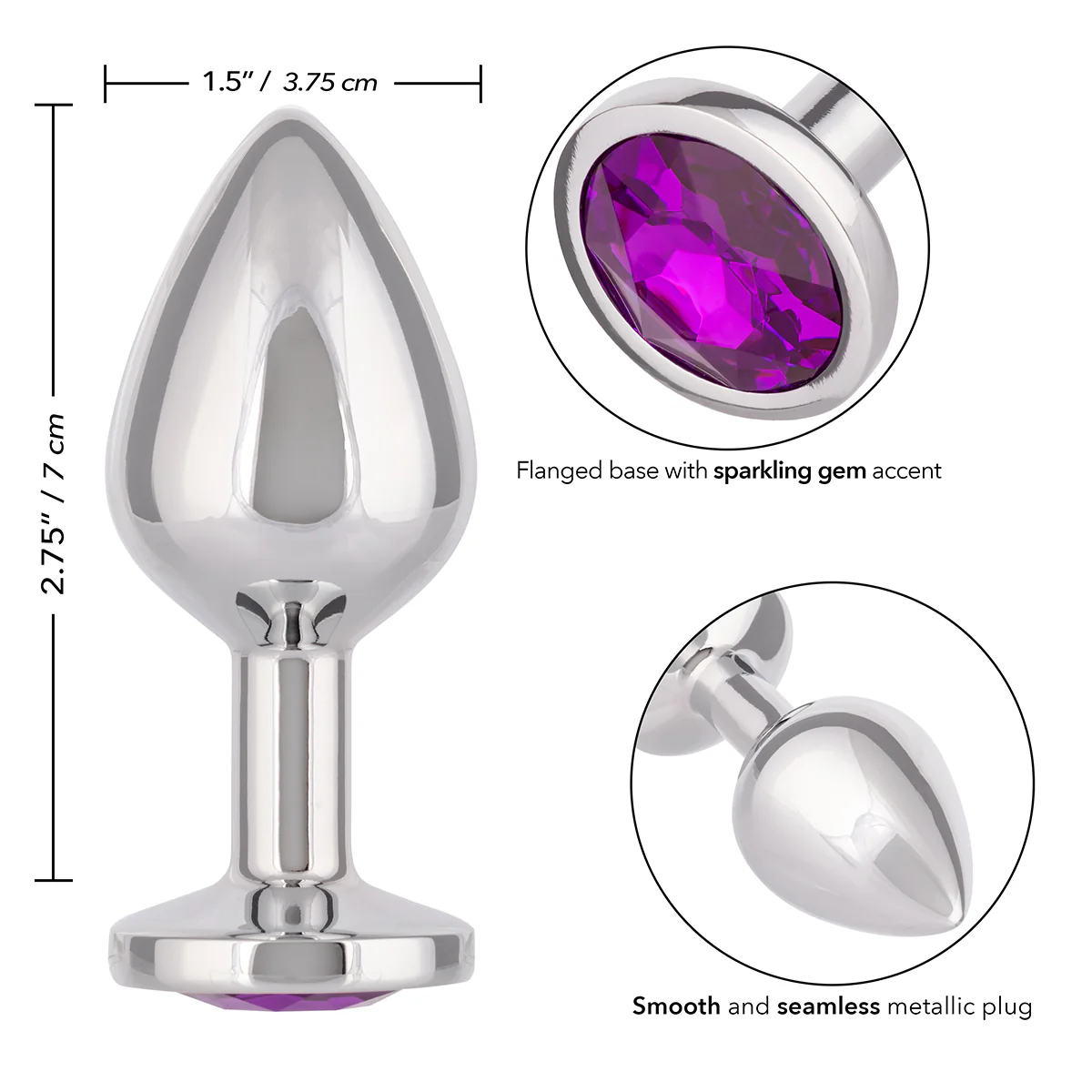 CaleXOtics Jewel Large Amethyst Plug- Amethyst