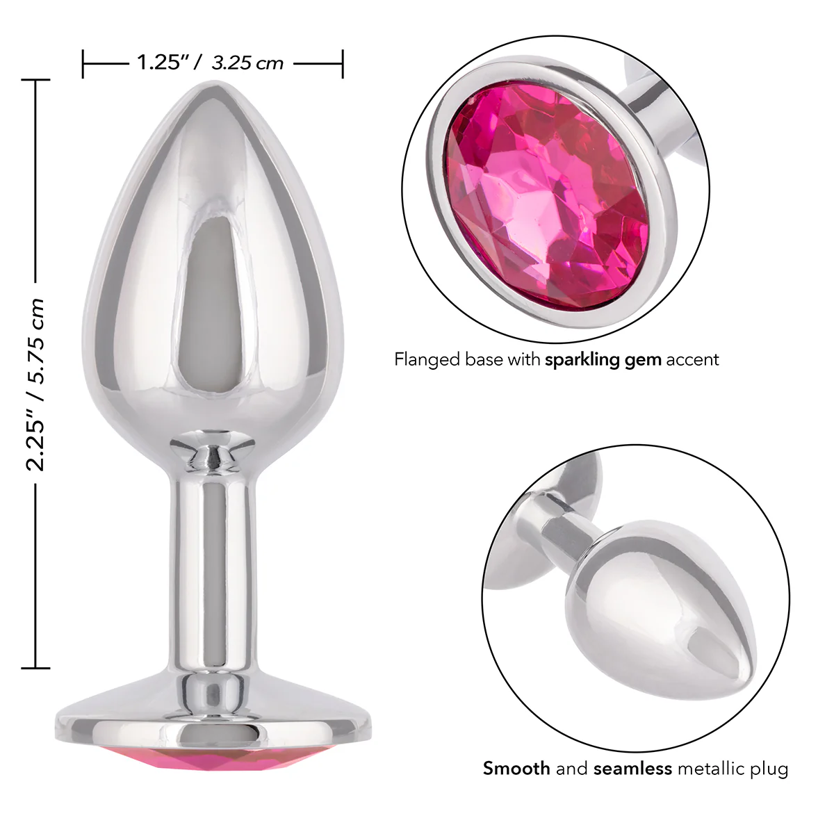 CaleXOtics Jewel Small Rose Plug - Rose