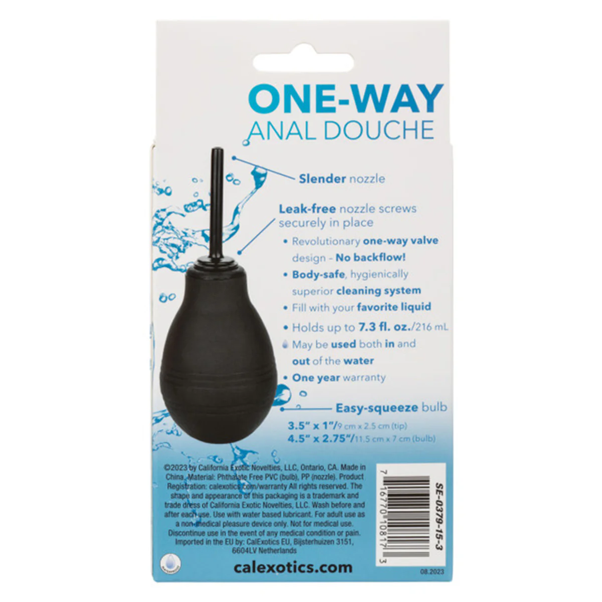 CaleXOtics One Way Anal Douche - Black