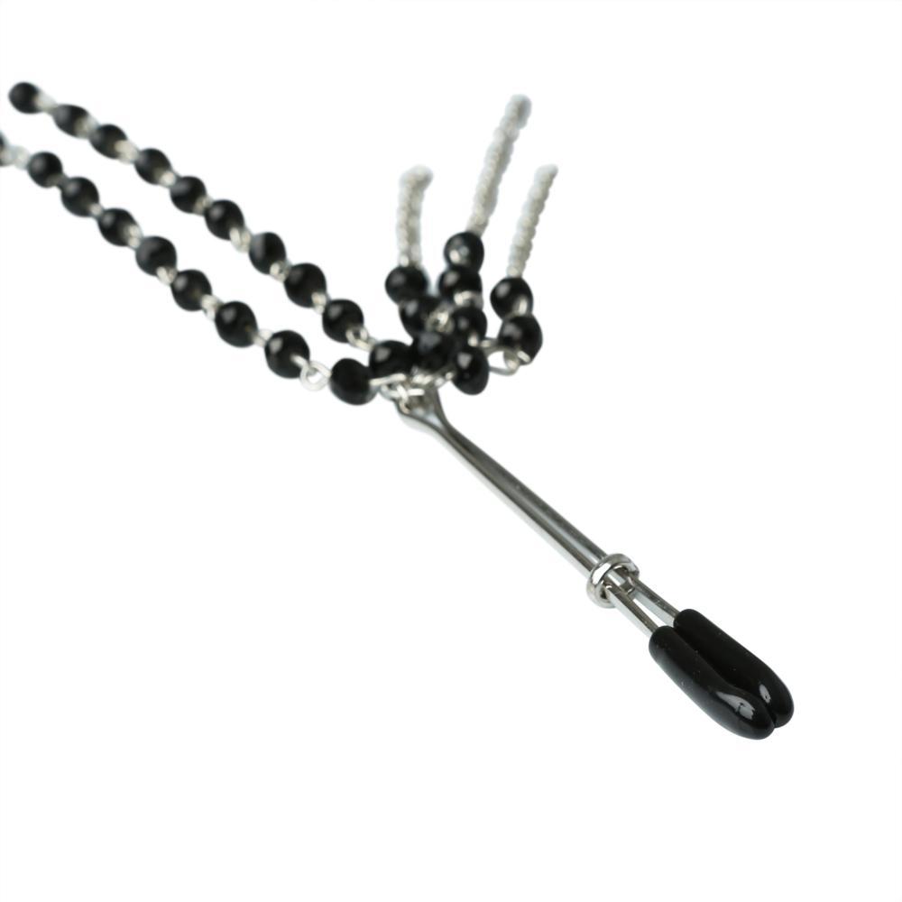 Sportsheets Sincerely Black Jewelled Tweezer Nipple Clips