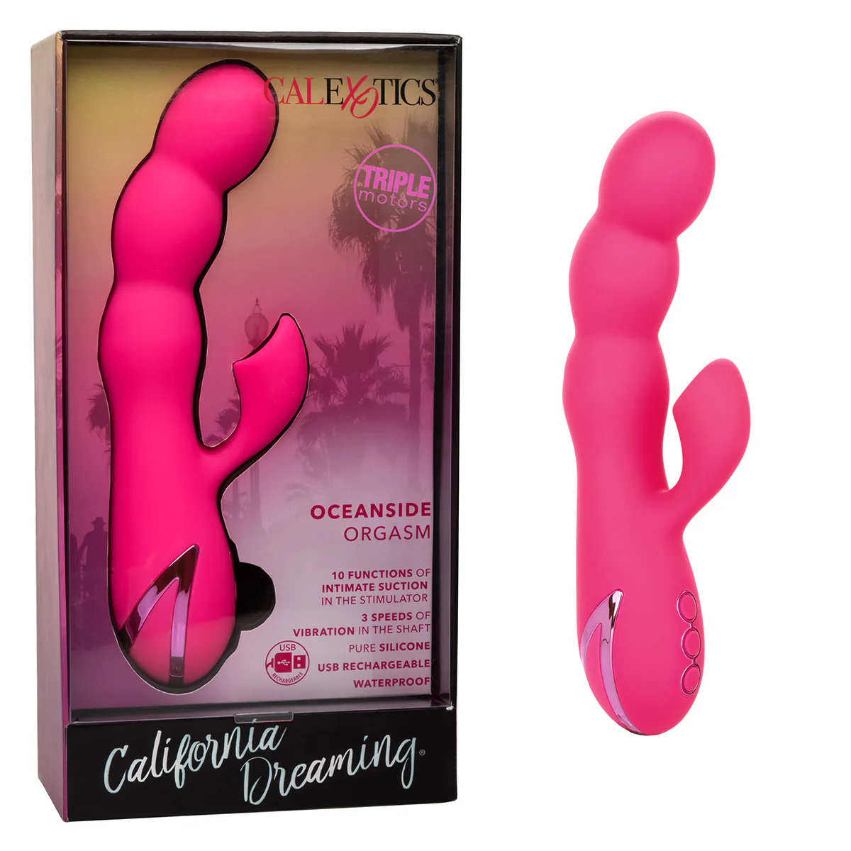 Calexotics - California Dreaming Oceanside Orgasm Dual Vibrator – Fuschia