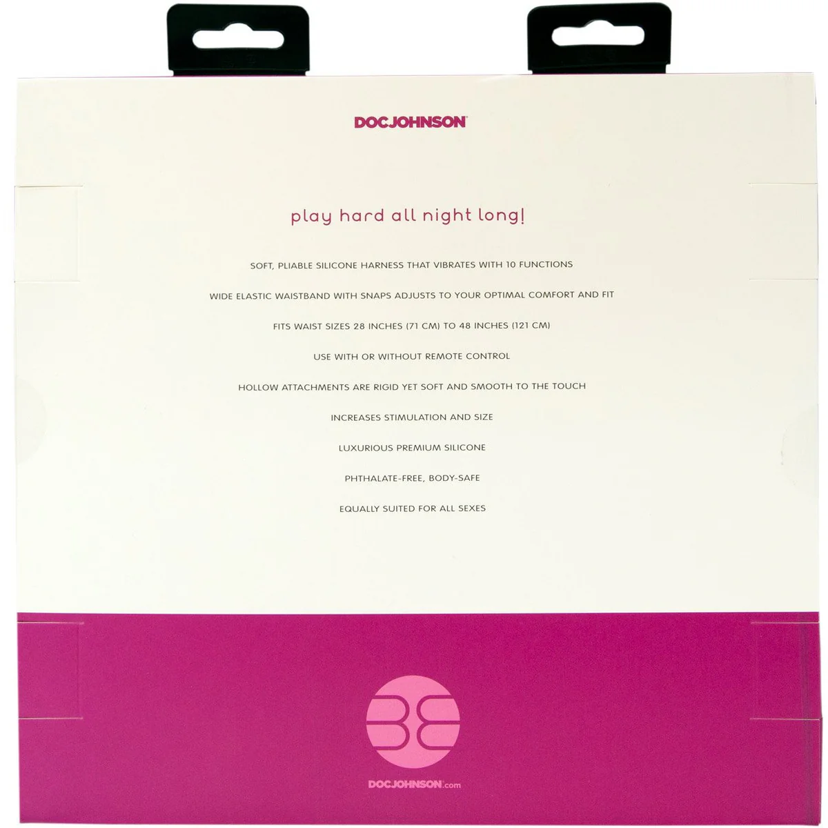 Doc Johnson Body Extensions – Be Aroused 2 Piece Strap-On Set with Vibrating Harness