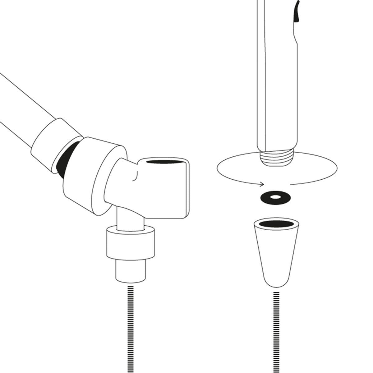 Womanizer Wave Shower Hose & Shower Arm Mount Set