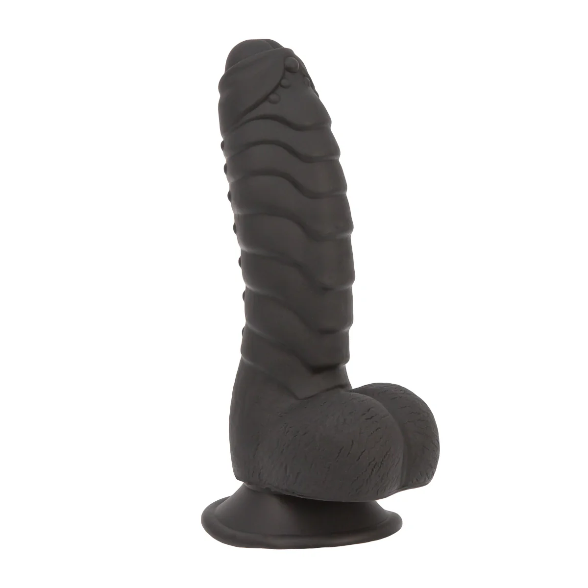 Pure Love® - Fantasy Silicone Dildo With Suction Base – 7 In. – Black