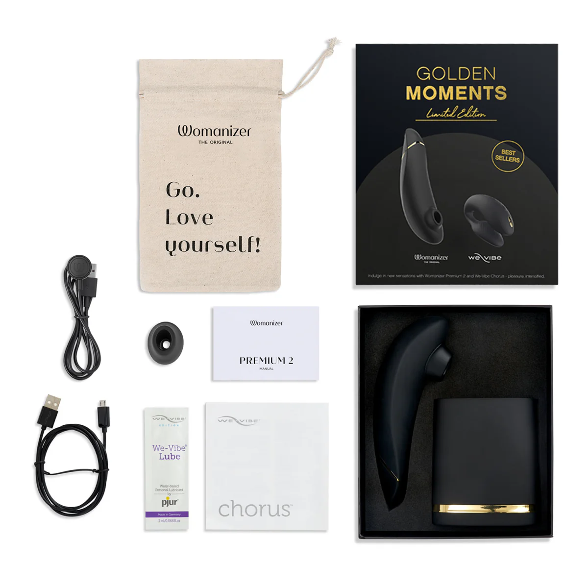 We-Vibe® & Womanizer – Golden Moments 2.0 – Limited Edition Gift Set - Black