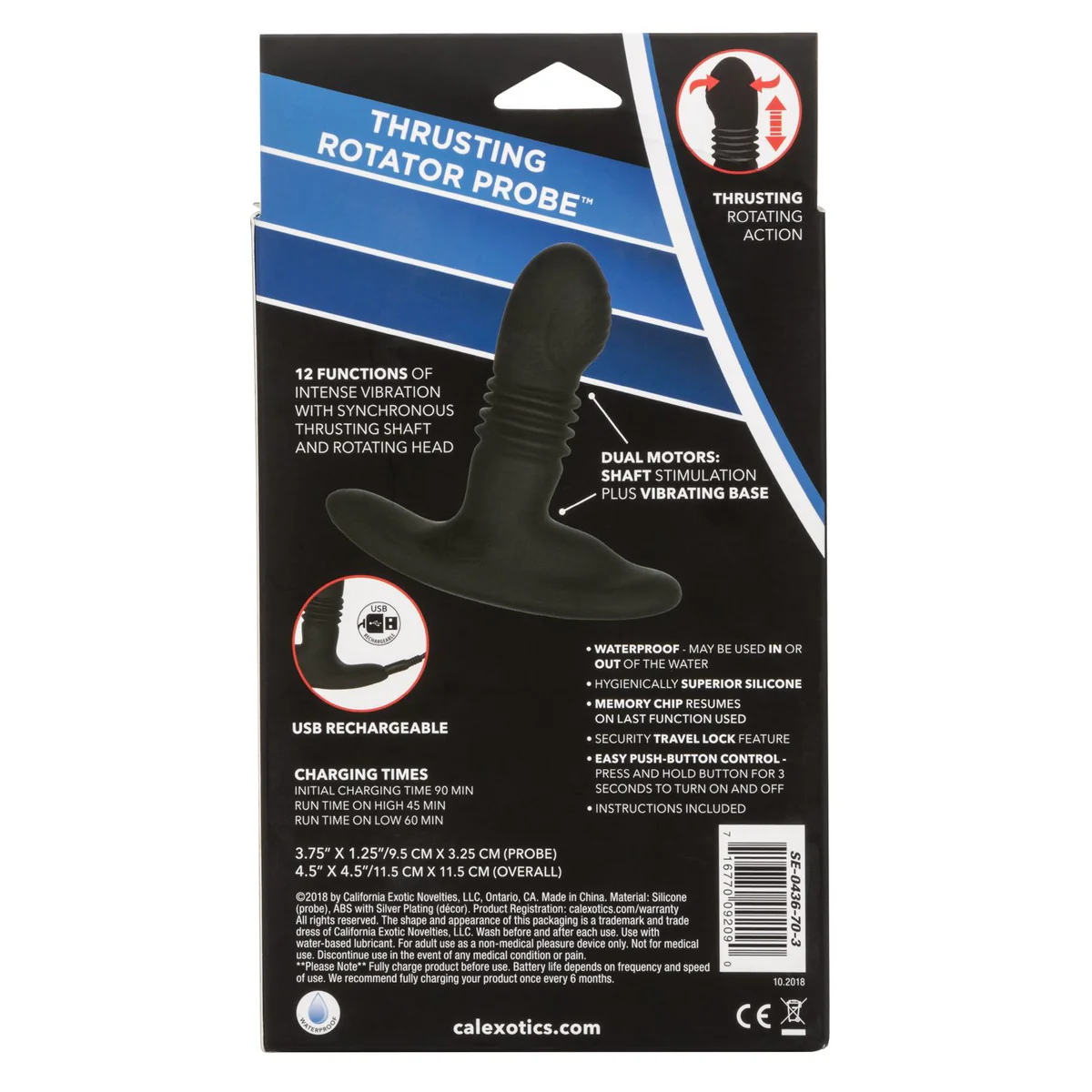 CalExotics Eclipse Thrusting Rotator Probe - Black