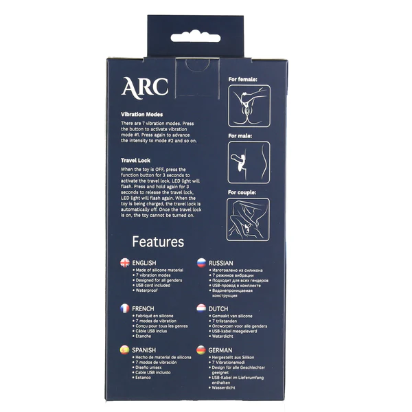 Seven Creations - Arc Desire Amplified Couple Vibrator – Black