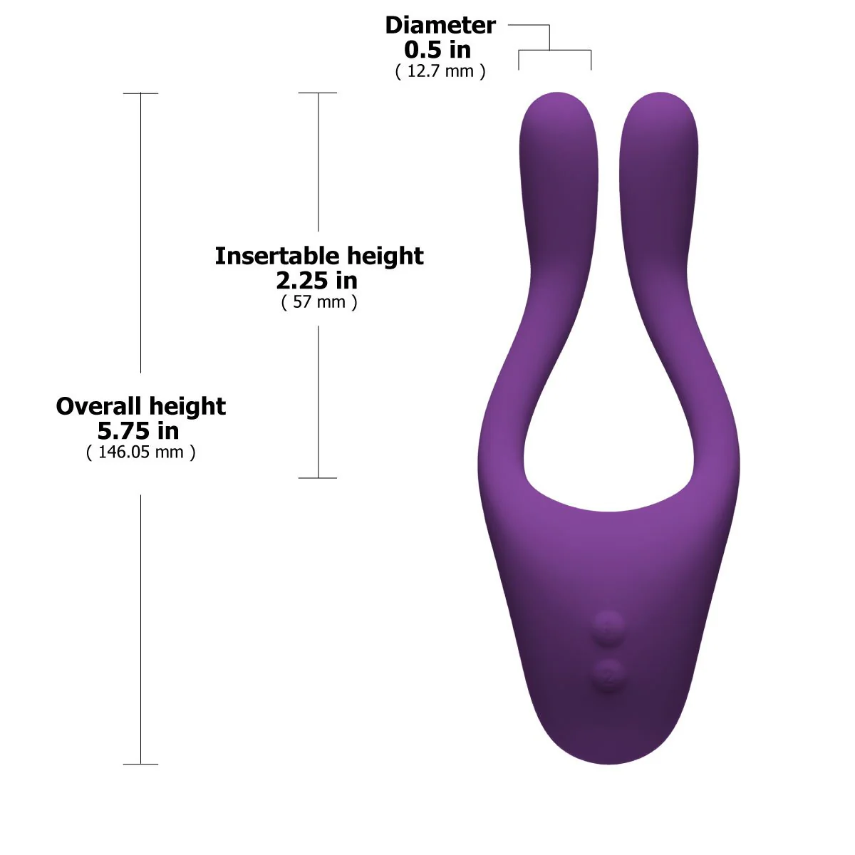 Doc Johnson Tryst V2 Bendable Multi Erogenous Zone Silicone Massager - Purple