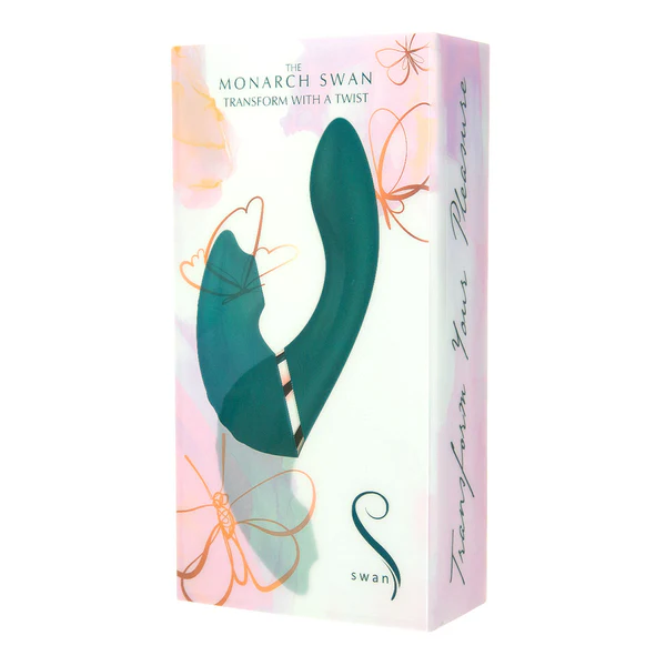 The Monarch Swan®- Transform With A Twist Vibrator & Stimulator - Teal