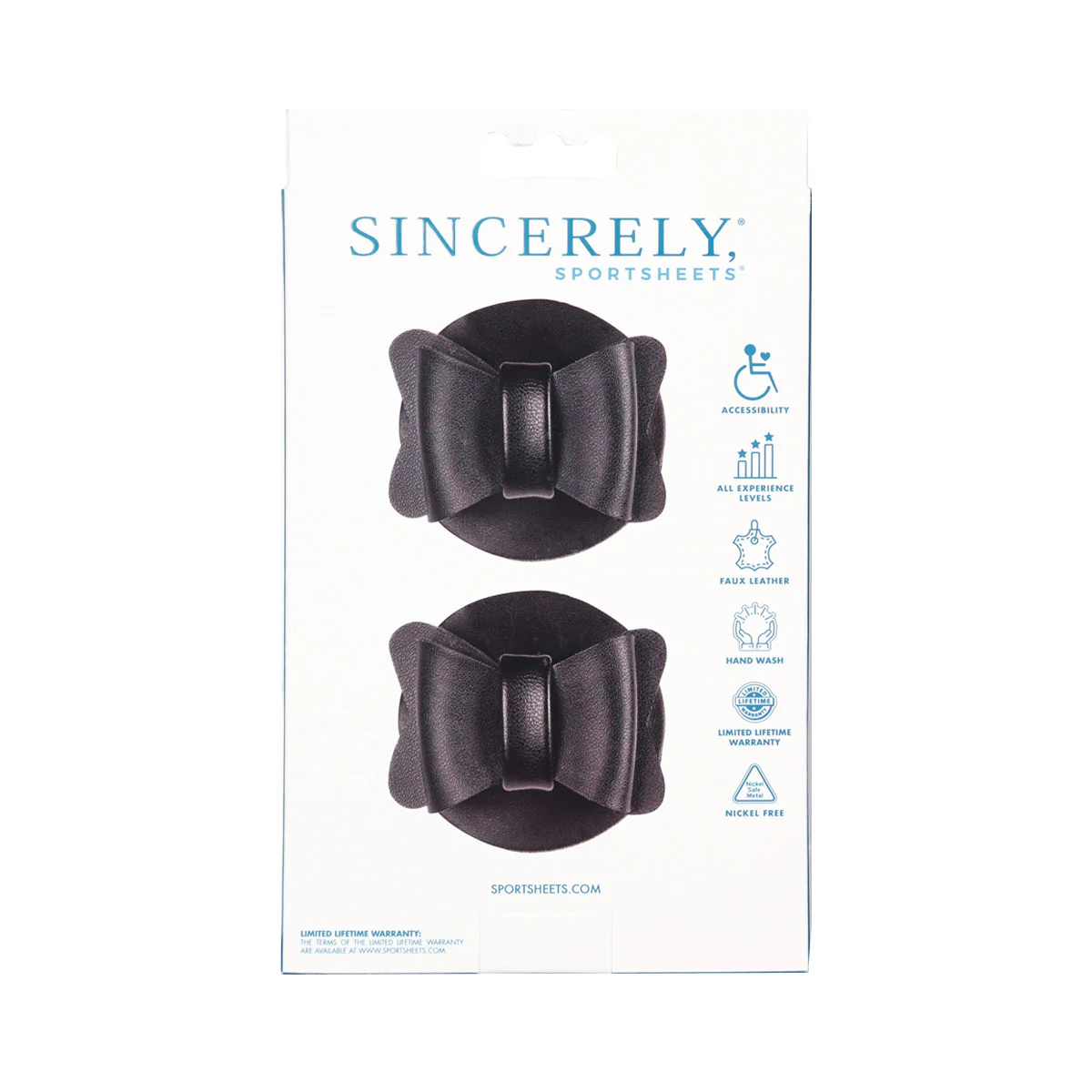 Sportsheets - Sincerely Bow Tie Pastie -  Black