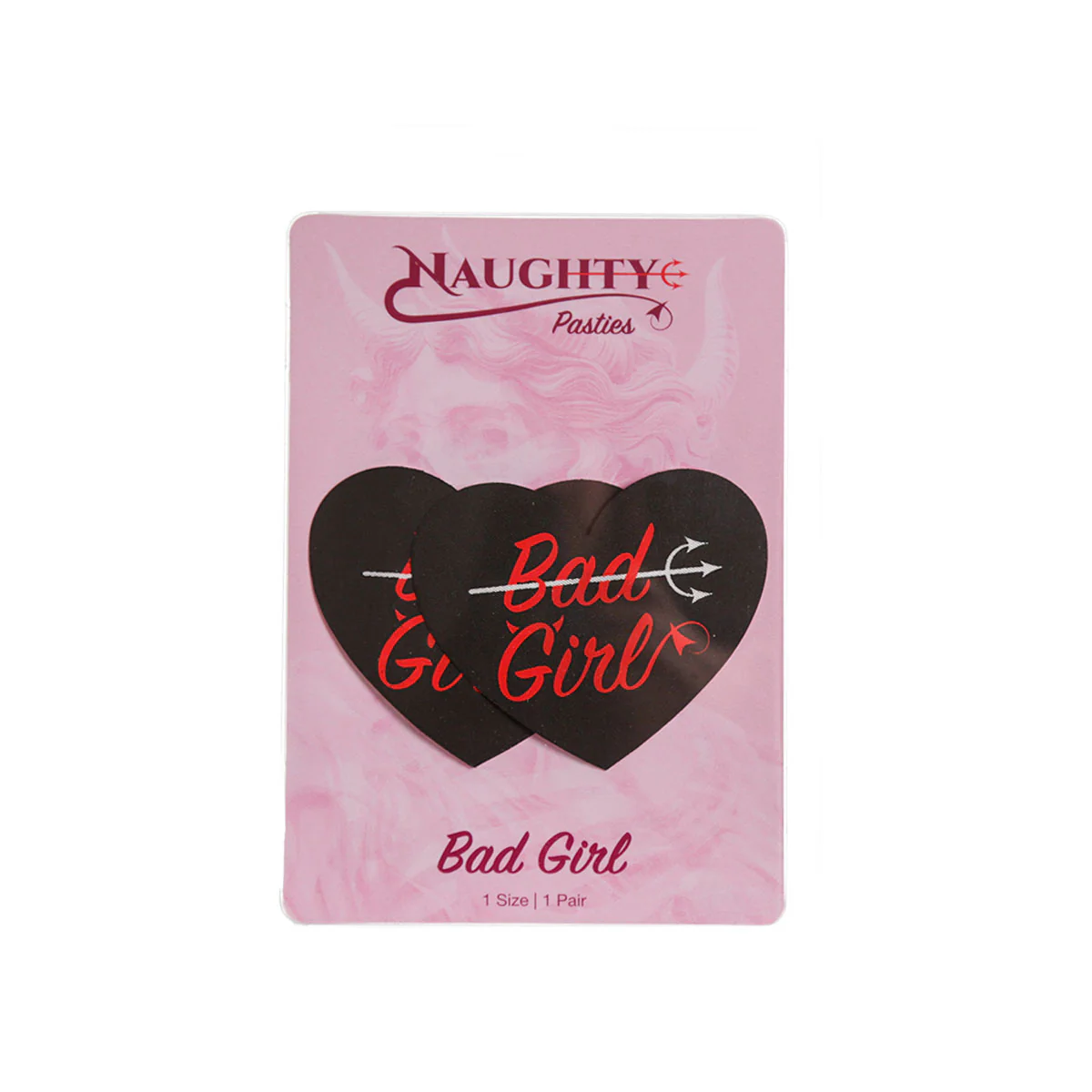 Naughty Glossy Bad Girl Heart Nipple Pasties