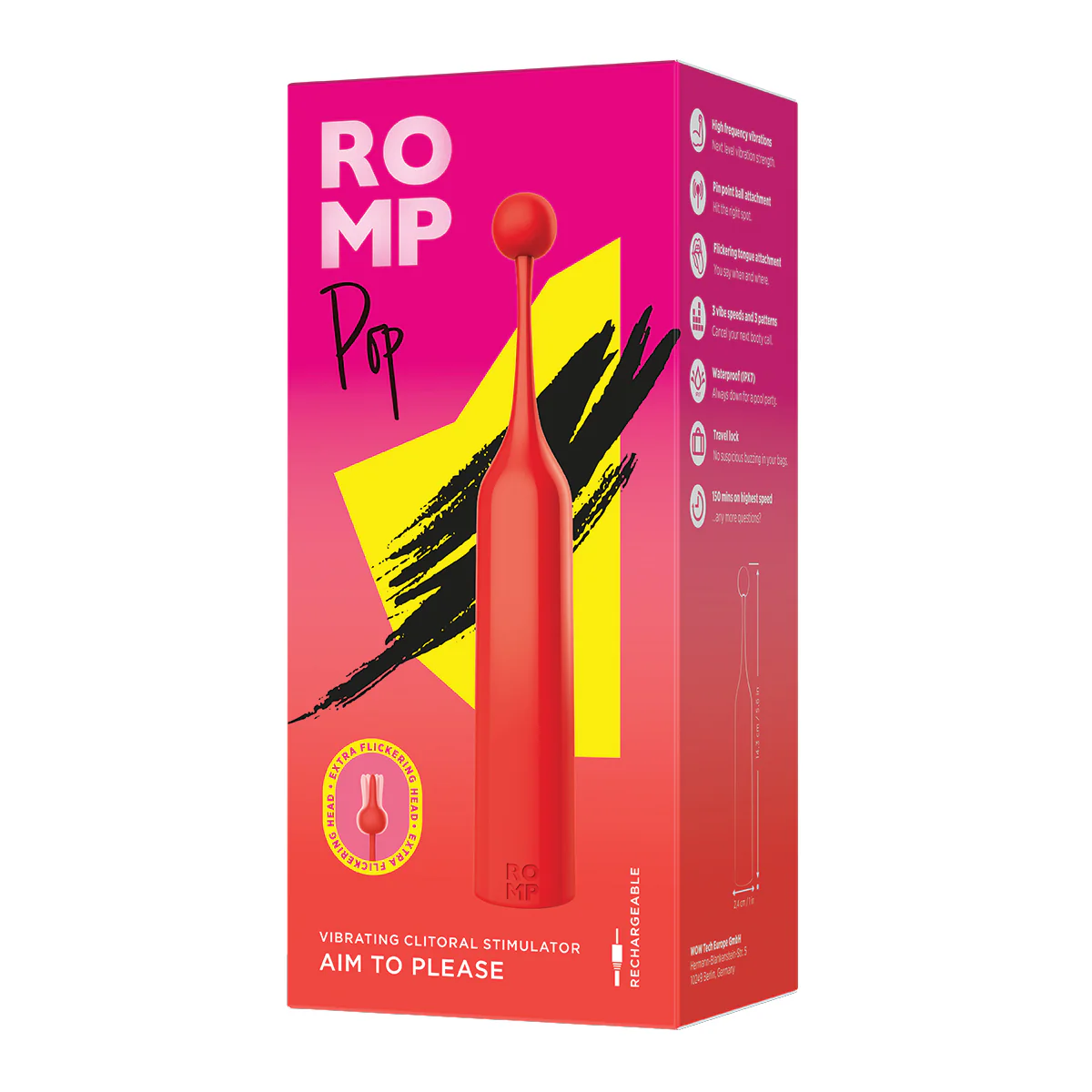 ROMP – POP – Clitoral Stimulator - Red