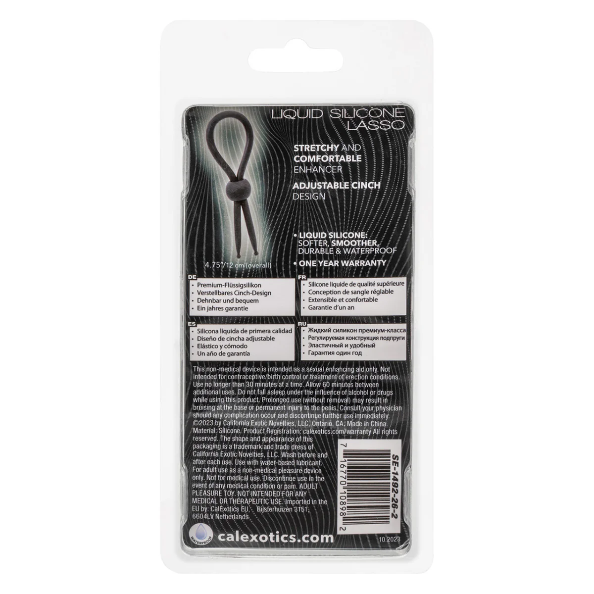 CaleXOtics Alpha Liquid Silicone Lasso - Black