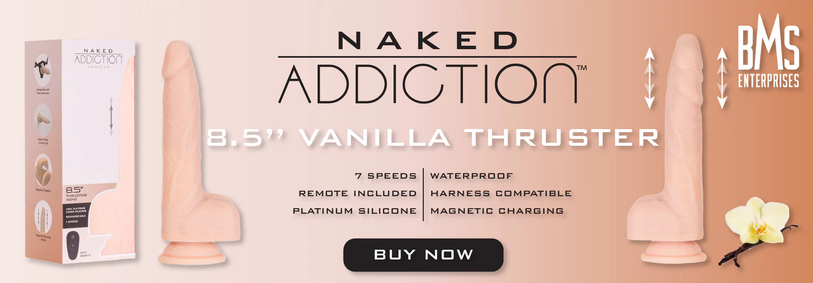Naked Addiction 8.5” Thruster - Vanilla