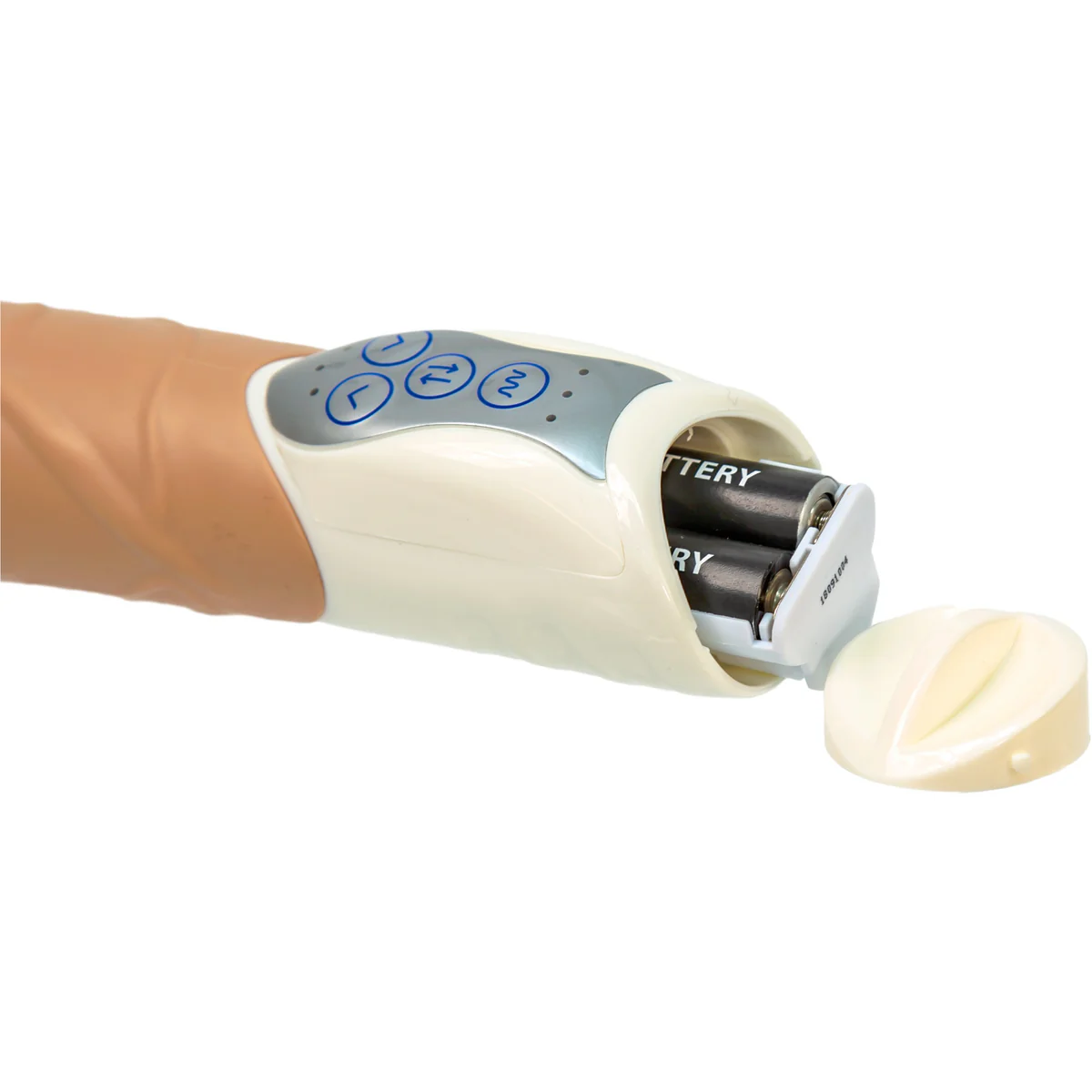 Seven Creations Long John Thrusting Vibrator - 11" - Beige