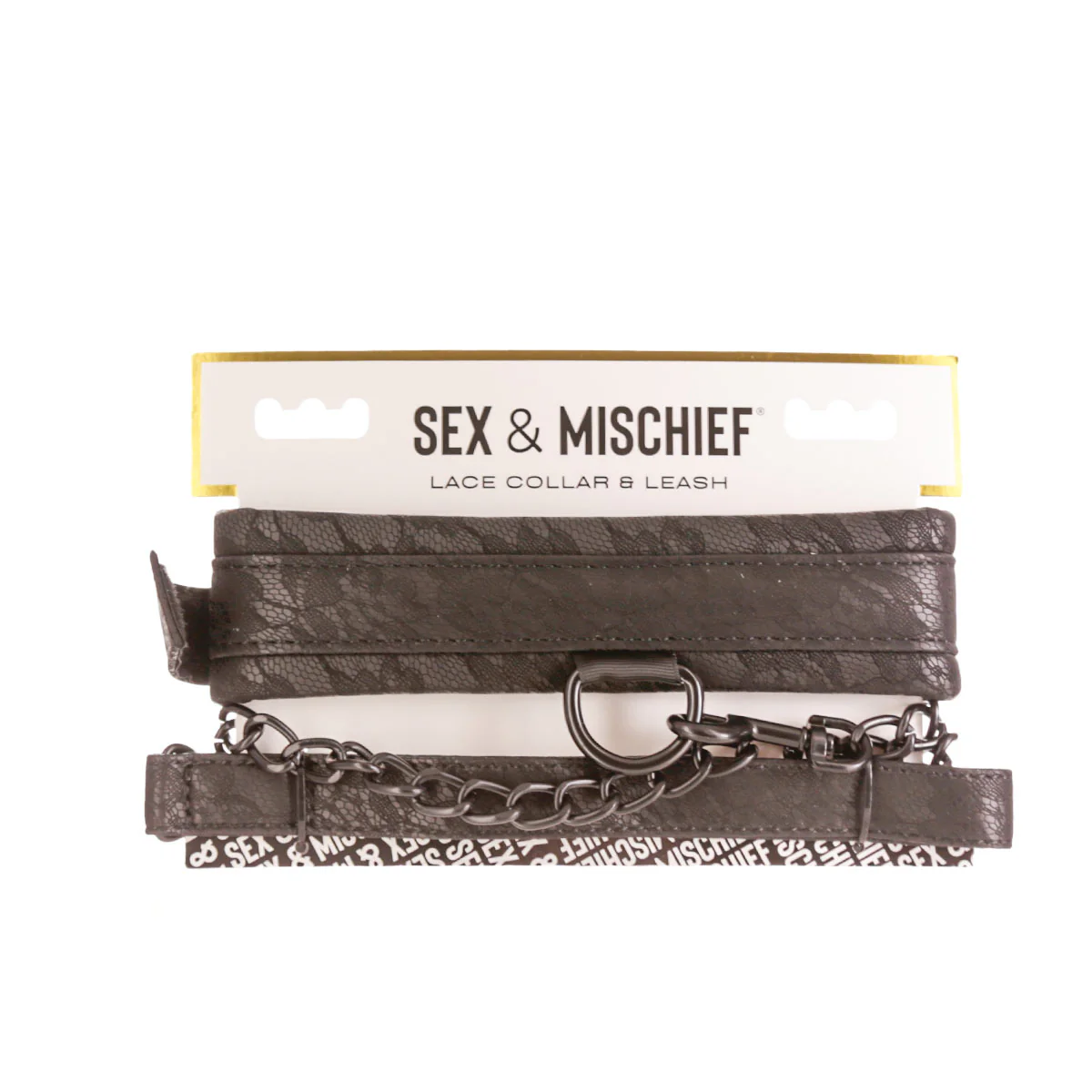 Sportsheets Sincerely - Lace Collar & Leash - Black