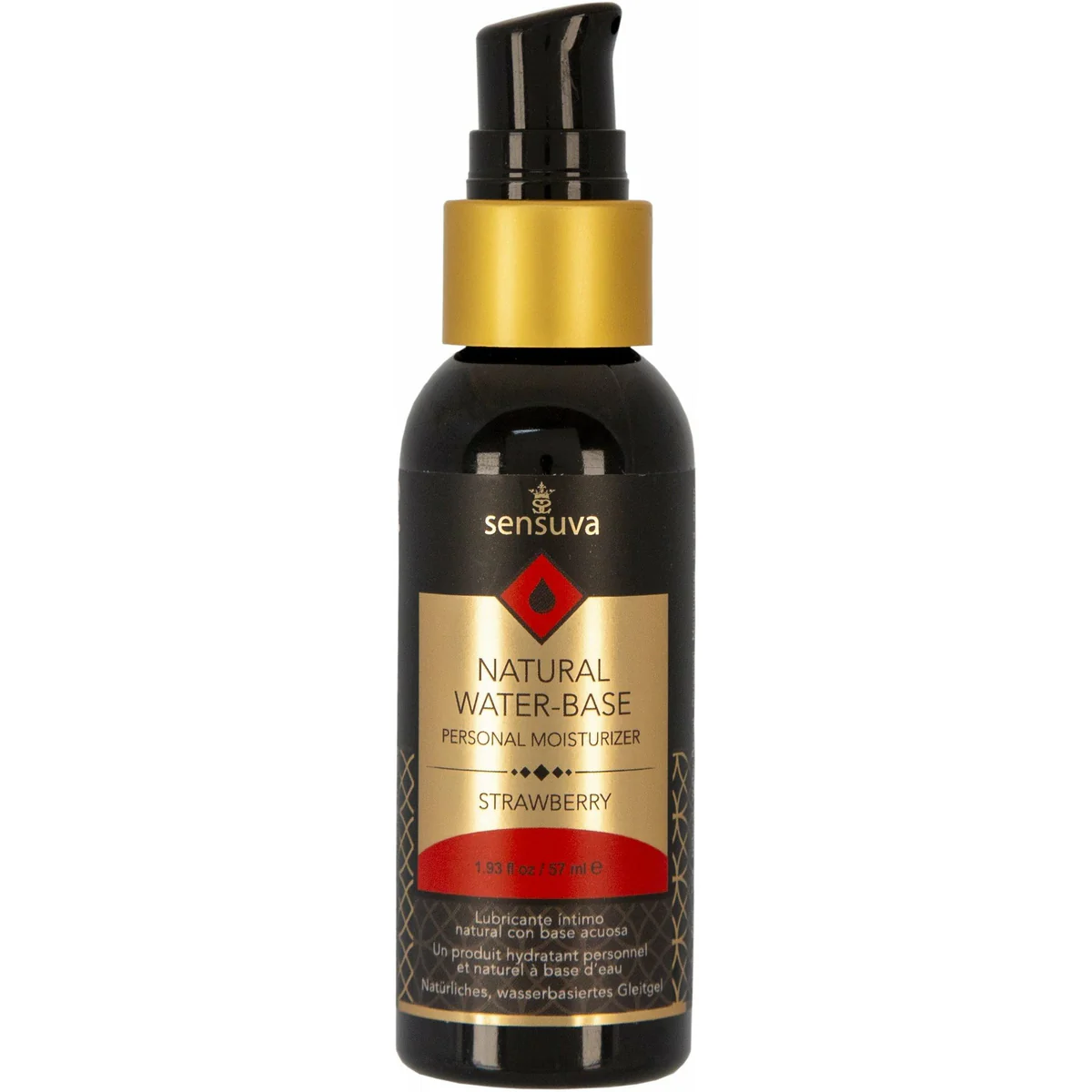 Sensuva Natural Water-Based – Flavoured Personal Moisturizer - 1.9 oz - Strawberry