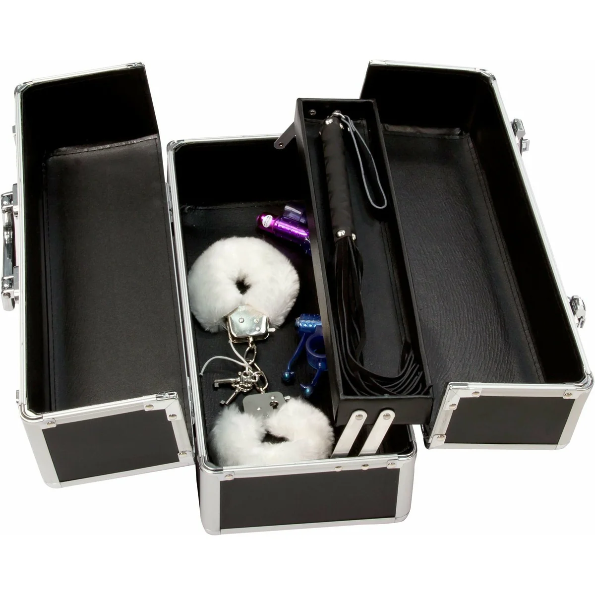 PowerBullet Simple and True - Large Lockable Vibrator Case - Black