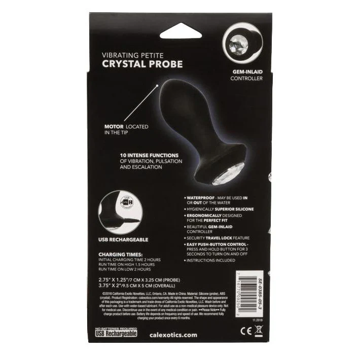CalExotics Power Gem Vibrating Crystal Probe – Black