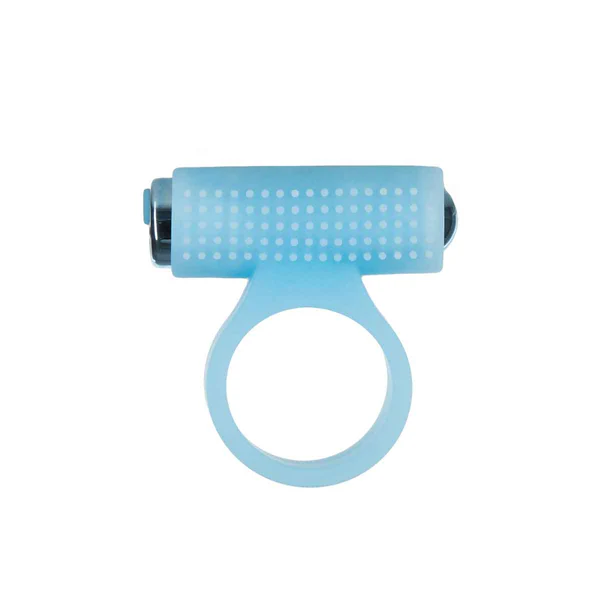 PowerBullet – Cosmic Ring – Vibrating Cock Ring – Glow-in-the-Dark Blue