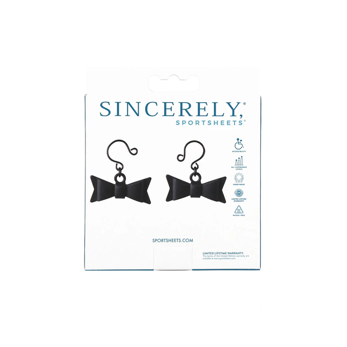 Sportsheets - Sincerely - Bow Tie Nipple Jewelry - Black
