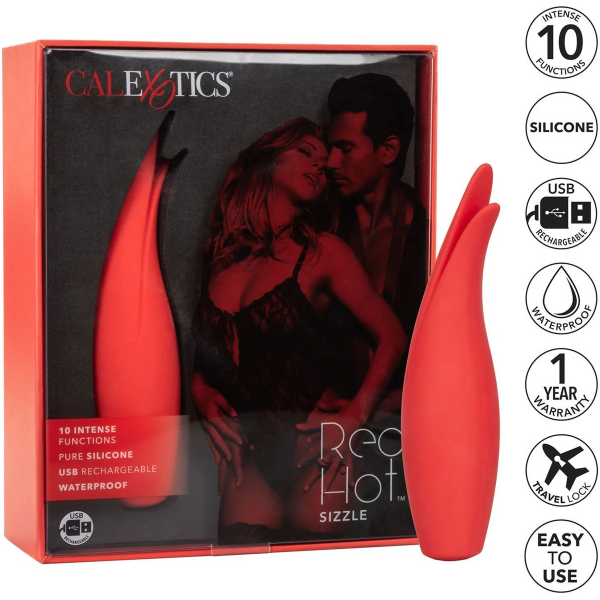 CalExotics Red Hot Sizzle – Clitoral Vibrator – Red