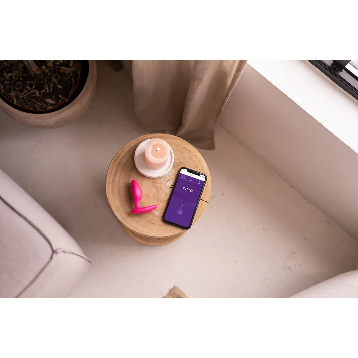 We-Vibe® - Ditto+ - Vibrating Anal Plug with Remote - Cosmic Pink