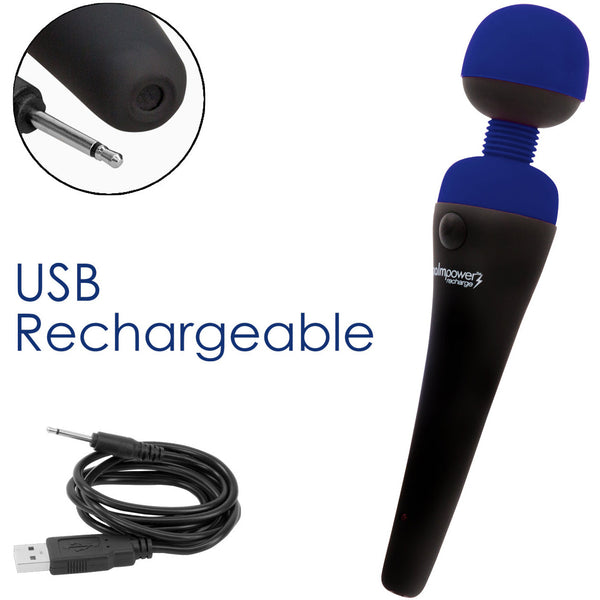 PalmPower® Recharge Massage Wand – Blue