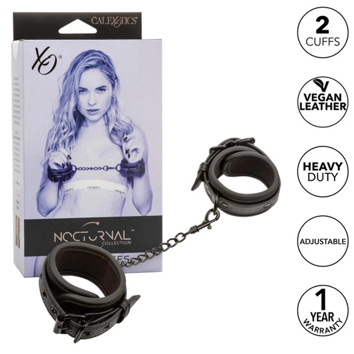 CaleXOtics Nocturnal Wrist Cuffs - Black