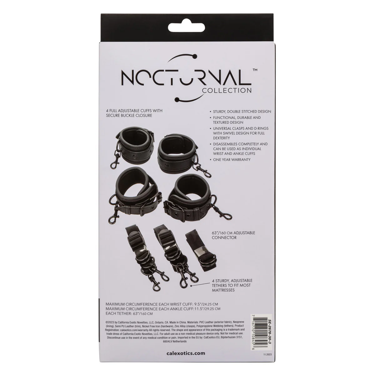 CaleXOtics Nocturnal Collection Bed Restraints - Black