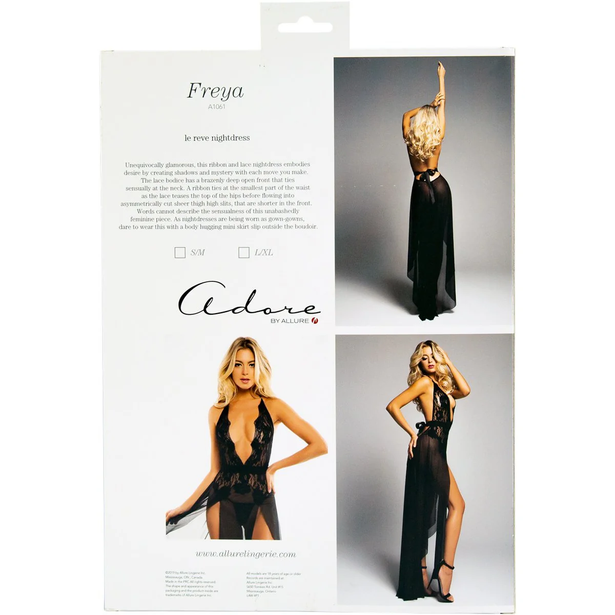 Allure Adore – Freya Le Reve Dress – Black - L/XL