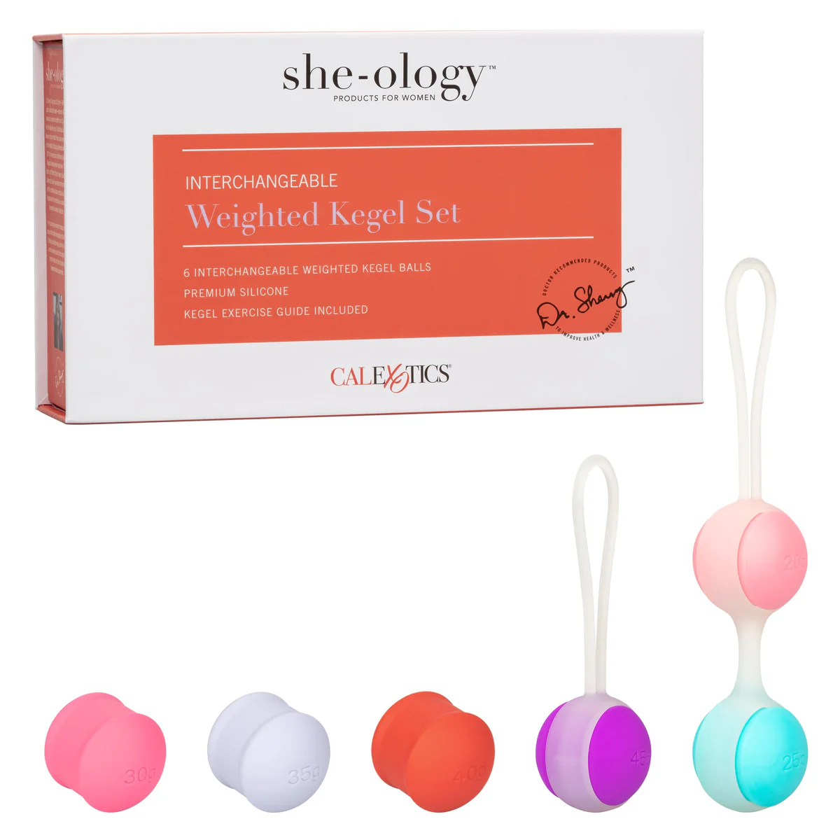 CalExotics She-ology Interchangeable Weighted Kegel Set
