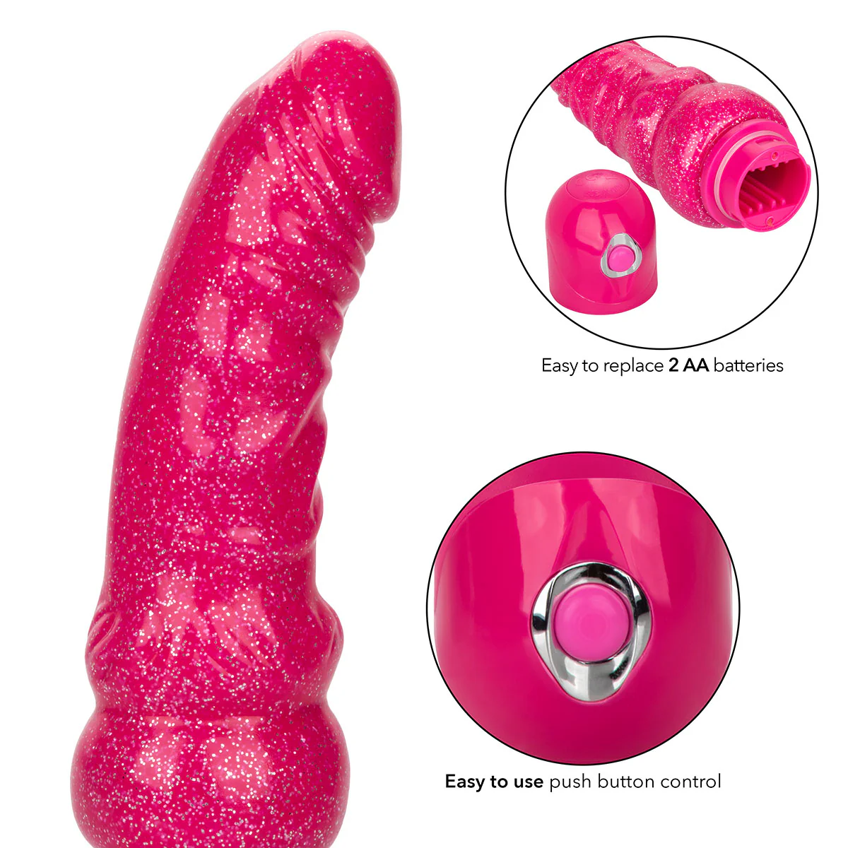 CalExotics Naughty Bits - Lady Boner - Bendable Vibrating Dildo