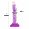 Rave by Addiction – 8” Bendable Glow in the Dark Dildo – Purple Confetti