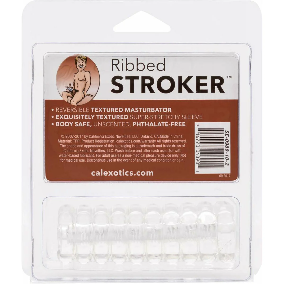 CalExotics Ribbed Stroker - Clear