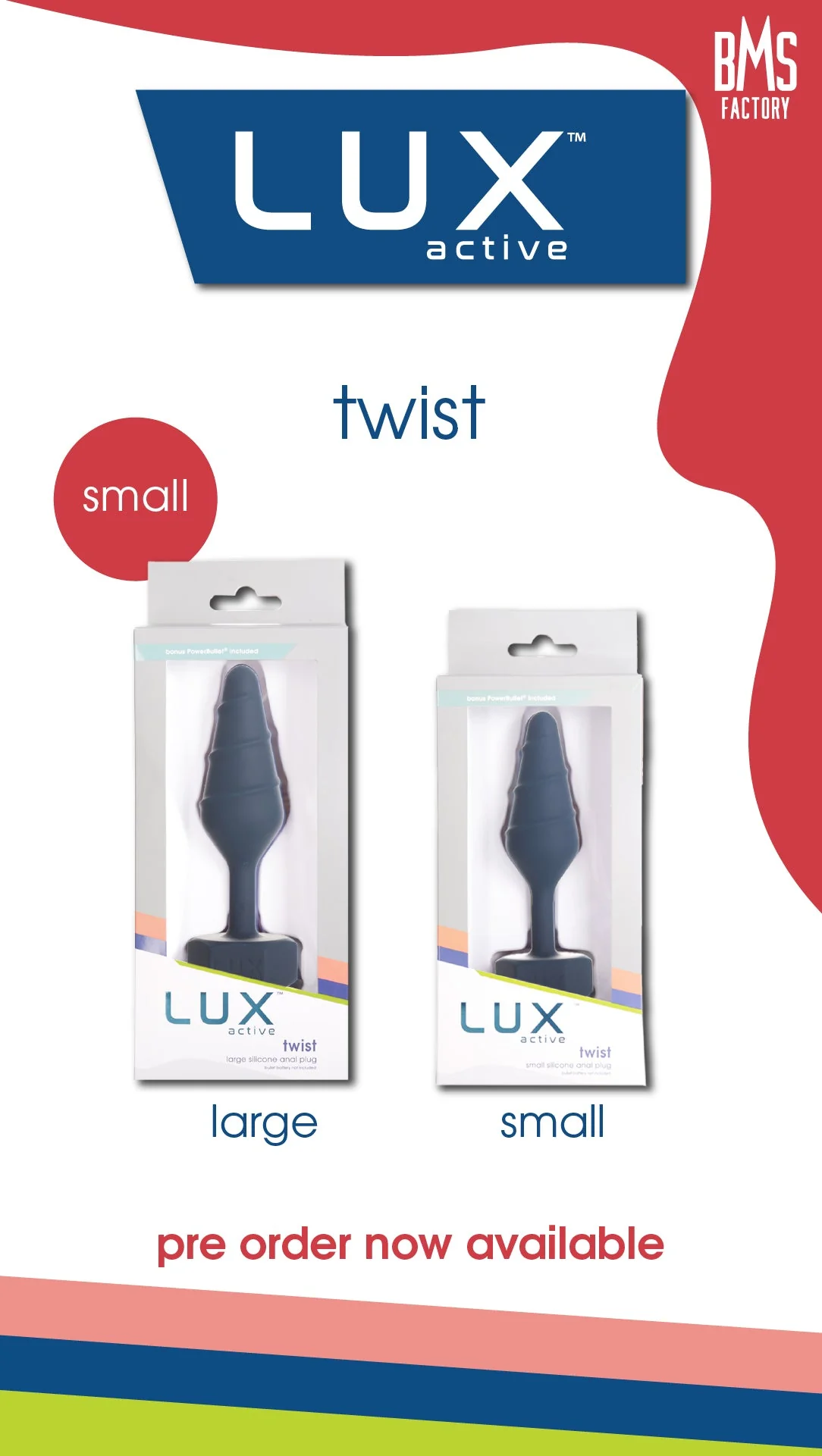 LUX Active Twist Plug – Blue -Small and Large