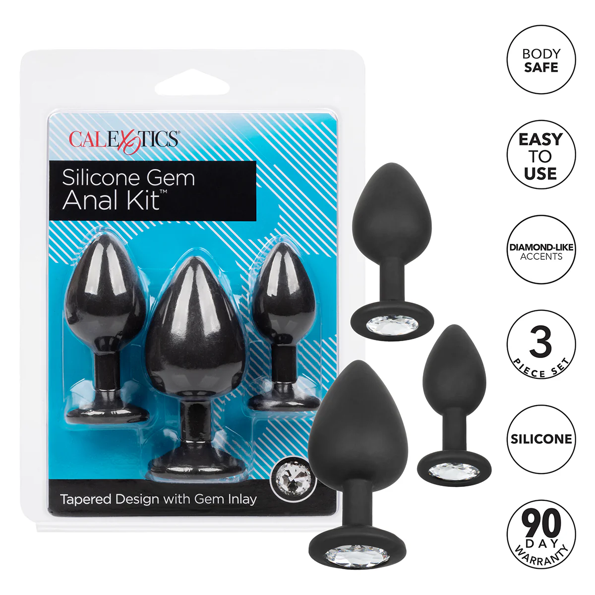 CalExotics Silicone Gem Anal Kit – Black