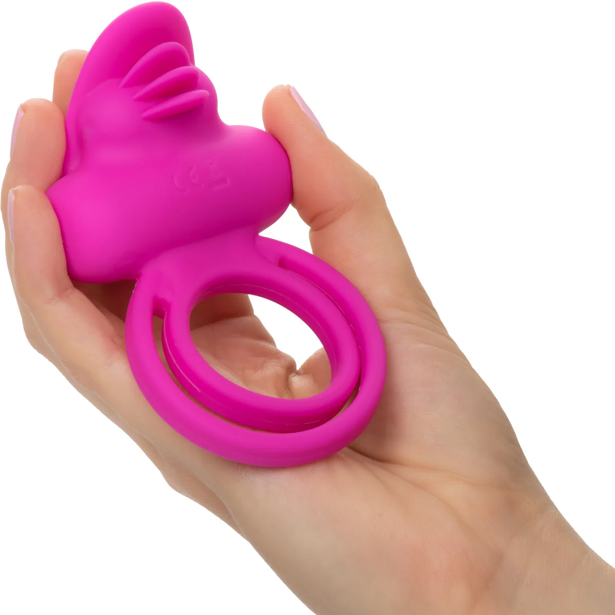 CalExotics Dual Clit Flicker/Cock Ring – Pink