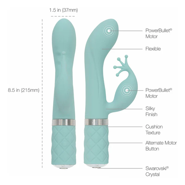 Pillow Talk Kinky - Dual Massager - Teal