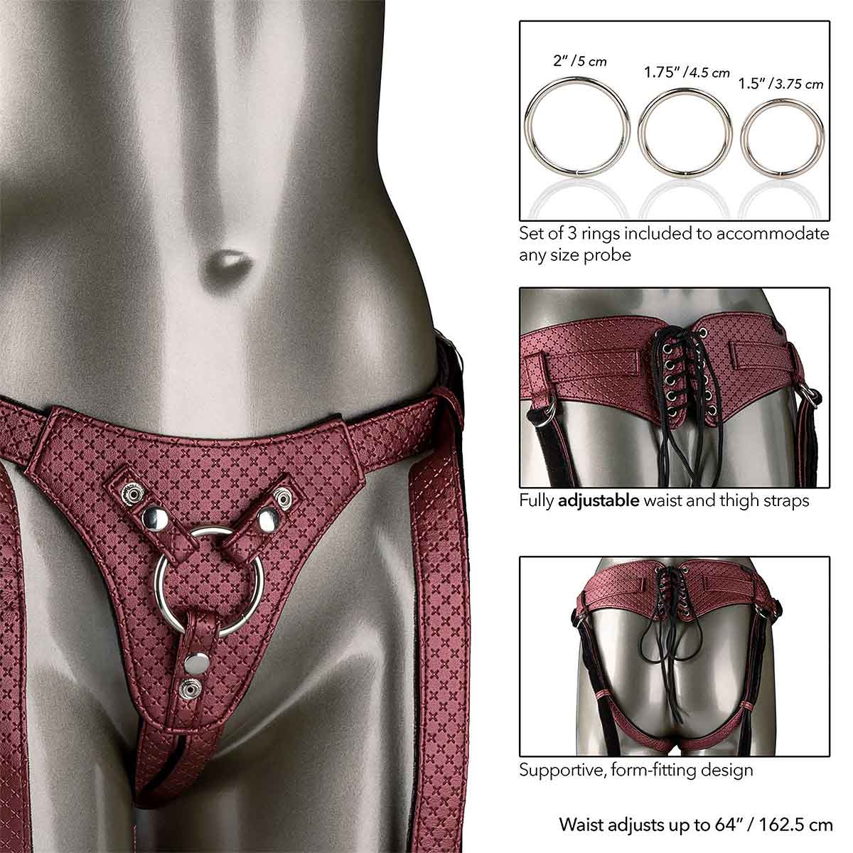 CalExotics Her Royal Harness - The Regal Queen - Red