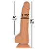 Naked Addiction 9” Thrusting Dong with Remote - Caramel - 88425