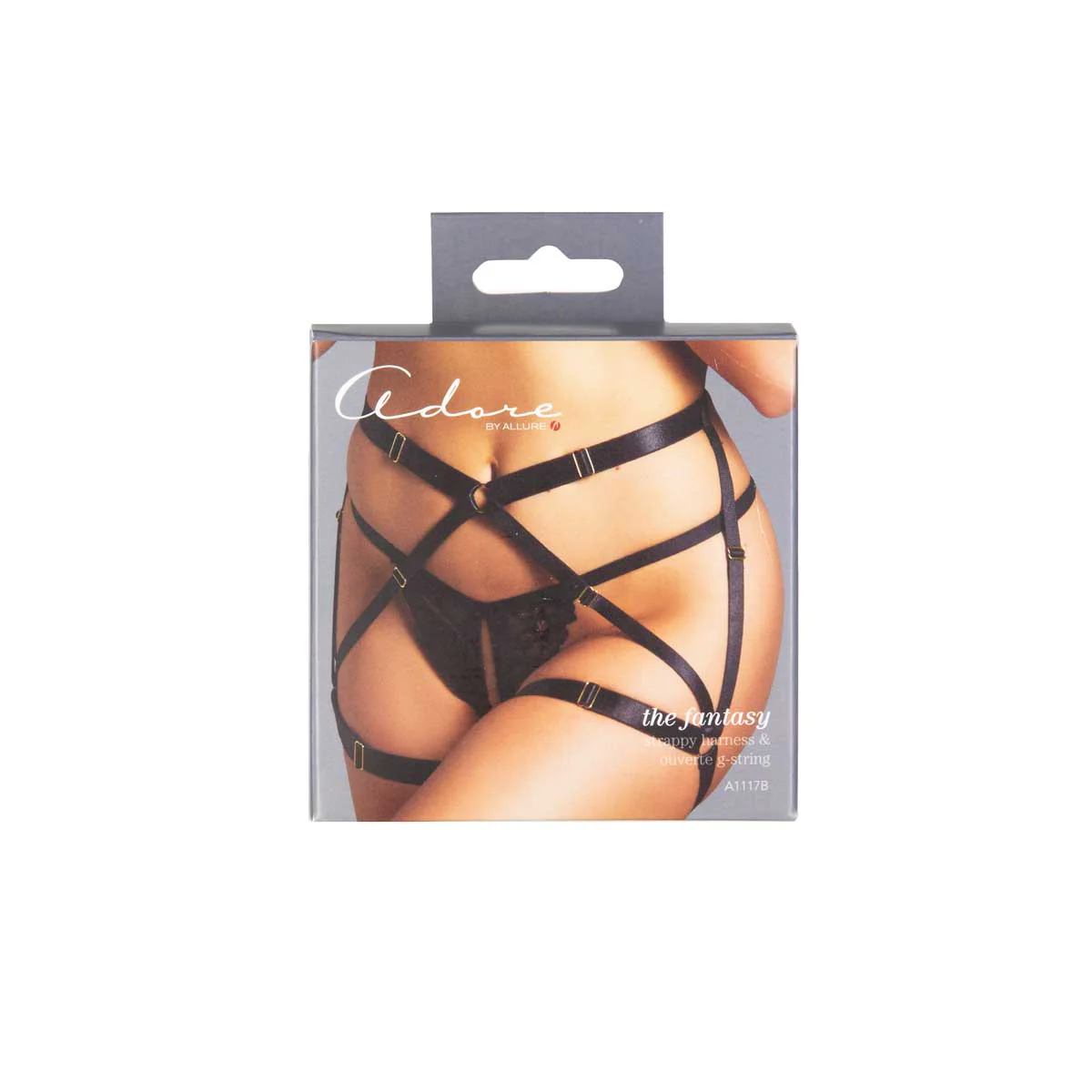 Allure – Adore – The Fantasy Panty & Harness – Black – One Size