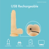 Pure Love®  -  Vibrating and Rotating Dildo with Remote - Beige